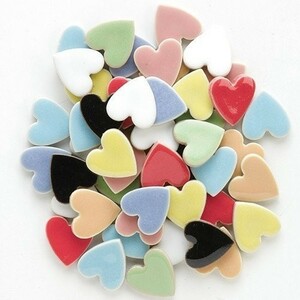 {DIY craft super-discount tile } Heart tile MIX 100 piece 