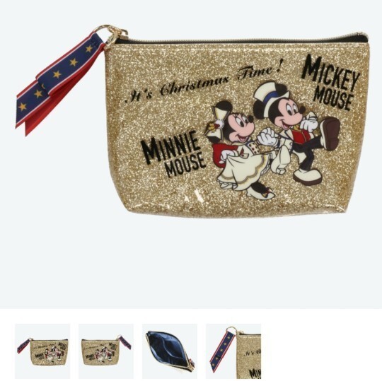 イツクリ ディズニー ミッキー ミニー ポーチ ラメ ゴールド クリスマス ディズニー 小物入れ
