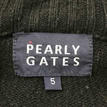 【1円】PEARLY GATES パーリーゲイツ ニット切替ジャケット 袖中綿 アーガイル×千鳥 ブラック系 5 [240001511156] ゴルフウェア メンズ_画像3