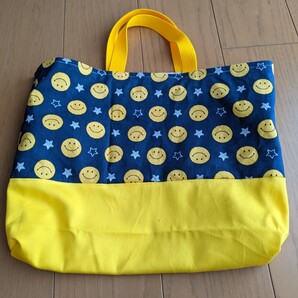 ハンドメイド レッスンバッグ 絵本バッグ オックス生地 レッスンバック スマイル