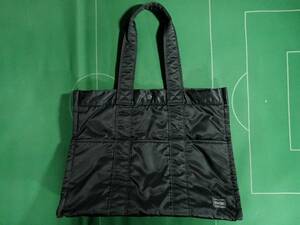 * Headporter tongue car medium tote bag black / orange bottom board less beautiful goods!!!*