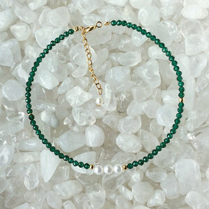  fresh water pearl emerald manner beads bracele 