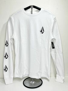 VOLCOM ボルコム A3632100WHT メンズ XLサイズ 長袖Tシャツ ロンティー ロンT ホワイト色 ロゴ Stone Logo ヴォルコム 新品 即決 送料無料