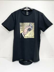 VOLCOM Volcom AF542101BLK men's M size short sleeves T-shirt print tea PrintTee T-Shirts black color voru com new goods prompt decision free shipping 