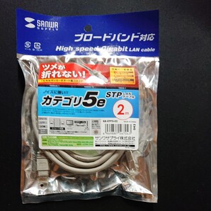 サンワサプライ ツメ折れ防止カテゴリ5eSTPLANケーブル KB-STPTS-02