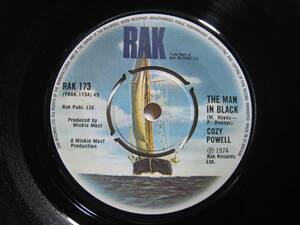 【7”】 COZY POWELL / THE MAN IN BLACK UK盤 コージー・パウエル