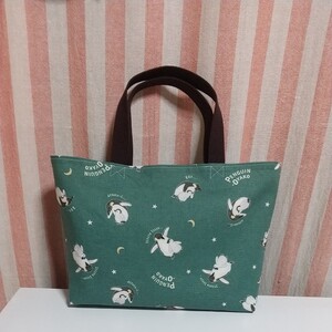 ハンドメイド【ハンドバッグ】ペンギンの親子/トートバッグ
