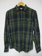 日本製 Vivienne Westwood MAN ヴィヴィアンウエストウッドマン オーブ刺繍 麻混チェックシャツ サイズ46_画像1