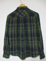 日本製 Vivienne Westwood MAN ヴィヴィアンウエストウッドマン オーブ刺繍 麻混チェックシャツ サイズ46_画像2