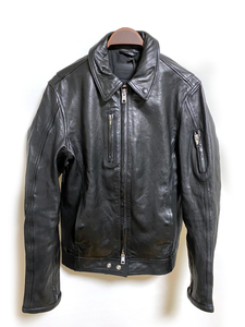 最終値下 新品 定価10万 ALLSAINTS オールセインツ KALEB LEATHER JACKET シープレザーライダースジャケット M ブラック