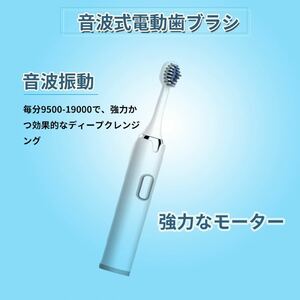 音波式電動歯ブラシ 低ノイズ 音波歯ブラシ 充電式，充電式 オートタイマー機能搭載
