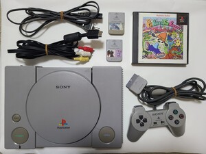 PS1 プレイステーション 本体 SCPH-5500 メモリーカード2枚 パラッパラッパー 動作確認OK