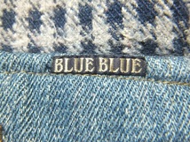 BLUEBLUE ウールシャツジャケット ネイビー/グレー 1（S）☆ブルーブルー 紺 聖林公司 日本製_画像4