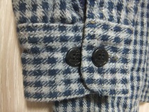 BLUEBLUE ウールシャツジャケット ネイビー/グレー 1（S）☆ブルーブルー 紺 聖林公司 日本製_画像5