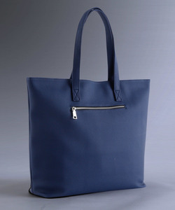 BASIC NEOLEATHER TOTEBAG/PCV レザートートバッグ ネイビー FREE