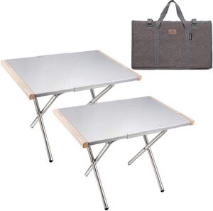 ★CAMPING MOON★キャンピングムーン★ステンレストップセット★焚火テーブルセット★収納BAG付★T-370-2T★