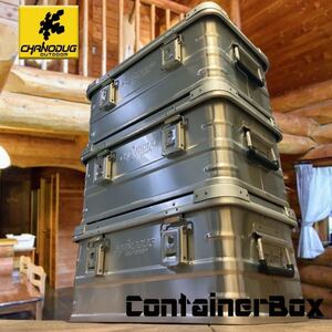 ★CHANODUG OUTDOOR★スタッキング アルミ コンテナボックス★30L★アウトドアコンテナボックス★トランクカーゴ★
