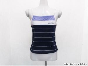 adidasキャミソールタンクトップＴシャツ 紺ネイビー レディース サイズ4(XS)/USクラシックアディダスTee女性テニス