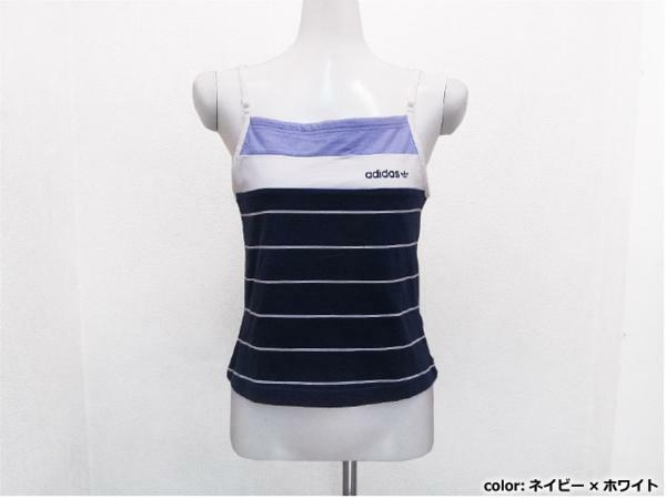 adidasキャミソールタンクトップＴシャツ 紺ネイビー レディース サイズ8(M)/USクラシックアディダスTee女性テニス
