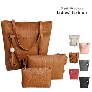 【3点セット】レディースバッグ3点セット トートバッグ ハンドバッグ ショルダーバッグ 大容量 肩掛け 2way 小物入れ