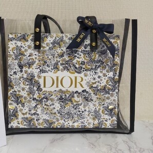 Diorクリスマス限定ショッパークリアバック。ブラック