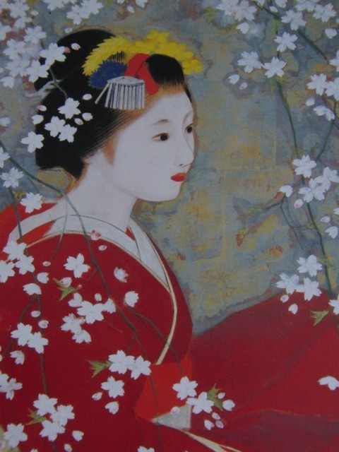 Mataichiro Isoda, [Spring rhyme], From a rare framed art book, Brand new with frame, Good condition, postage included, Japanese painter, painting, oil painting, portrait