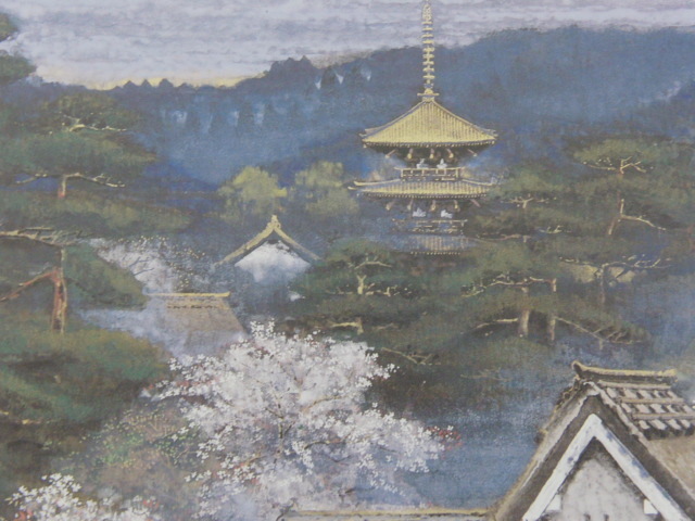 Sumio Goto, [Primavera en la Torre], De una rara colección de arte enmarcado., Nuevo marco incluido, En buena condición, gastos de envío incluidos, pintor japonés, Cuadro, Pintura al óleo, Naturaleza, Pintura de paisaje