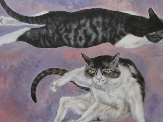 Norio Funamizu, [Boceto de gato], De una rara colección de arte enmarcado., Nuevo marco incluido, En buena condición, gastos de envío incluidos, pintor japonés, Cuadro, Pintura al óleo, Cuadros de animales