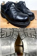 【美品/送料無料】英国製 Dr.Martens/ドクターマーチン モンキー 5ホール オックスフォード 7 25cm相応 黒 made in england 3_画像8