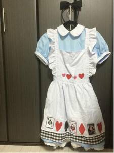  Alice manner cosplay Halloween made clothes remake One-piece socks set costume character meido apron Alice 