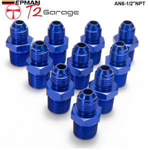 T2GARAGE 10 ピース/ロット AN61/2''NPT ストレートオスオイルクーラー燃料油ホース継手アダプタ AN61/2''NPT