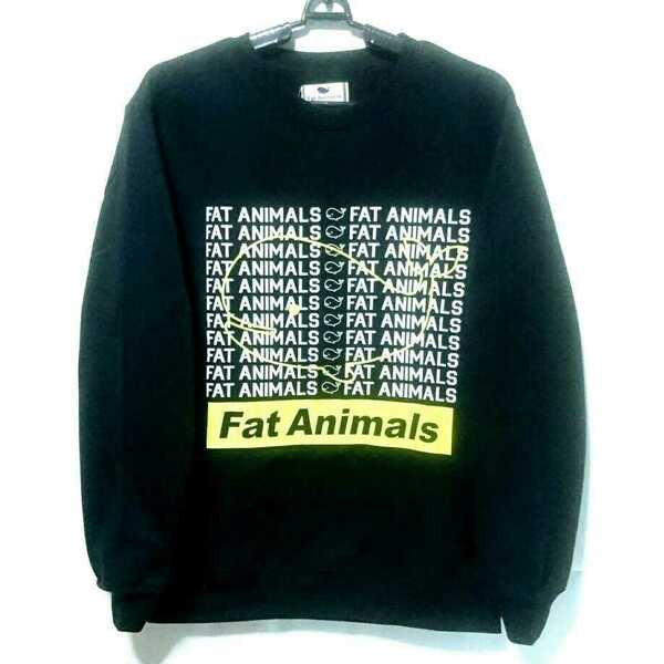 特価/未使用【サイズ=M】Fat animals/ファットアニマルズ/メンズ/裏起毛/スウェット/トレーナー/胸囲=88～96cm/black