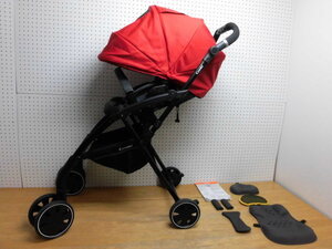 美品に近いクラス! 2019年製♪コンビ ベビーカー アットAtto type-S 生後1か月から 61cmハイシート18cmの大型フロントタイヤ♪管理1108-10