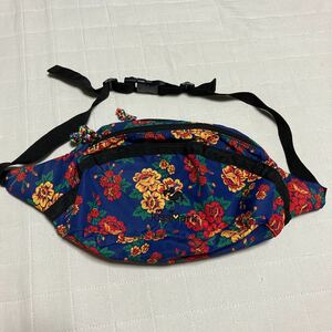  beautiful goods KissMark waist bag body bag belt bag floral print navy colorful 47×20 inset 8 kiss mark 