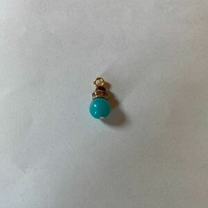 天然石 プチ ペンダントトップ ⑥ ハンドメイド パーツ アマゾナイト 約1.7cm チャーム ロンデル キラキラ Amazonite charm gemstone 手作