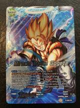 ドラゴンボール超 カードゲーム 海外 英語版 PR ゴジータ Miracle Strike 両面カード Leader Foil 映画プロモ_画像1