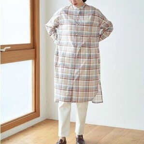 earth music&ecology シャツワンピース ベージュ
