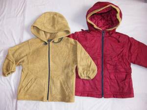 *EFFIA Kim rattan * 95cm fleece & with a hood . cotton inside jacket 