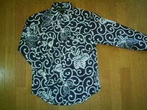 * handmade * Tang . Western long sleeve navy blue M new goods free postage equipped 