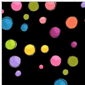ロラライハリス生地 Dream Dots Black