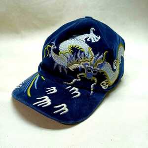 【GUCCI】★グッチ ドラゴン 刺繍 ベルベット生地 帽子★龍柄 キャップ 野球帽