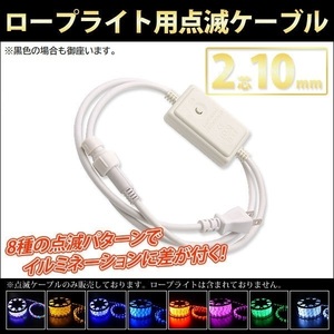 8パターン点滅電源ケーブル LEDロープライト イルミネーションチューブライト ★定形外送料無料!!