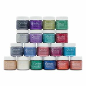 【Glitterlites 19色セット】Angelus paint アンジェラスペイント グリッターライト　ラメ入り塗料