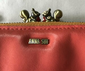  бесплатная доставка * анонимность рассылка [ Anna Sui ] плечо цепь есть камыш . кошелек { новый товар } белка [ розовый orange ] небольшая сумочка 