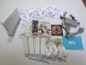 WH82【即日発送 送料無料】Wii 本体 すぐに遊べるセット(レンズクリーニング・動作確認済)マリオカート マリオブラザーズ ハンドル