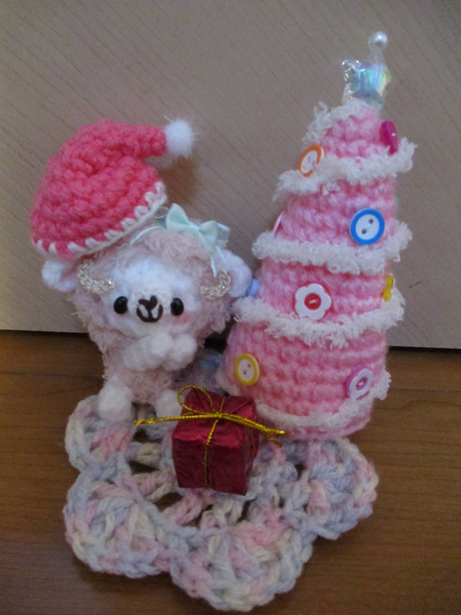 Handgemachtes Weihnachts-Amigurumi-Set ■ Schaf-Weihnachtsbaum-Deckchen-Geschenkbox, Spielzeug, Spiel, Plüschtier, Amigurumi
