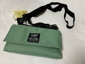 a Nero anello. poly- canvas multi shoulder bag mint green AT-H1101 exhibition unused goods 