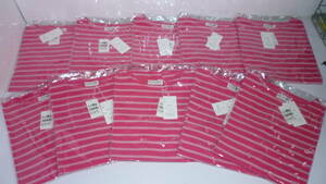 10着　半袖 Ｔシャツ ピンク UV-CUT加工 Ｍ～Ｌ 綿100％ 新品