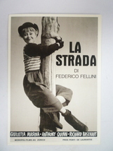 30630-3　ポストカード　CA　STRADA　PI　FEDERICO　FELLIMI　1954年　映画　フェデリコフェリー二_画像1