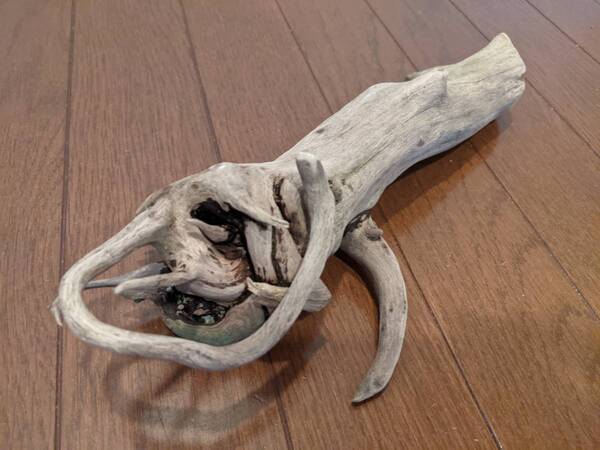 ☆天然流木 水槽 1点物 アクアリウム オブジェ アート 29×9×10.5cm 大和川 爬虫類 インテリア 魚 隠れ家